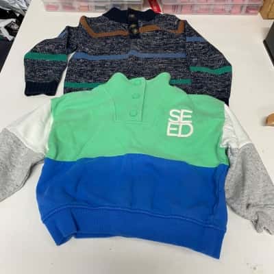 Seed Heritage Kids  Size 5 1 x Jumper/1 x sweater Blue / Multicoloured 