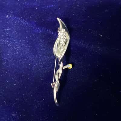 Diamante Calla Lilly Brooch 