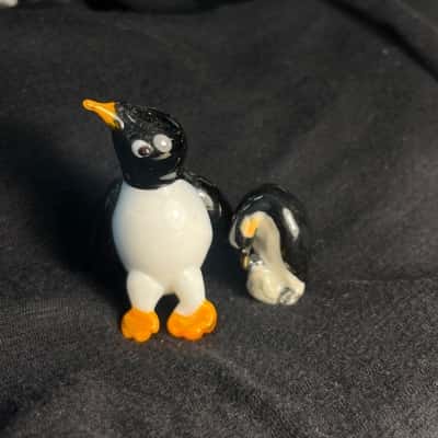 Miniature Penguins - Glass, Ceramic