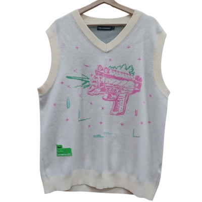 Taka Original Unisex Size L Sweater Vest Cream (4)