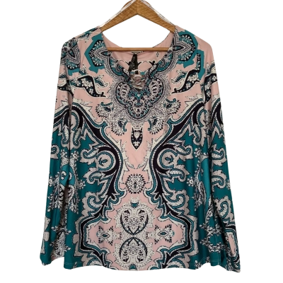 Crossroads Size XL Multicoloured Long-sleeve Top