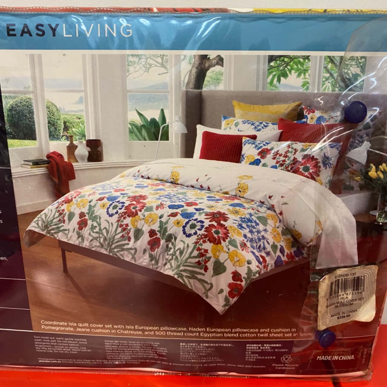 Sheridan Isla Blossom Queen Quilt Cover Set Plus 2 Europe Pillow Cases