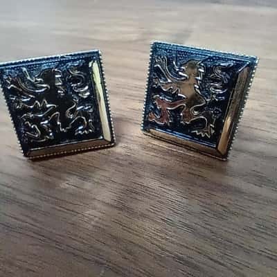 Vintage Lion Motif Cuff Links