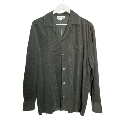 Assembly Label Womens  Corduroy Button Up Top Graphite Grey size L BNWT