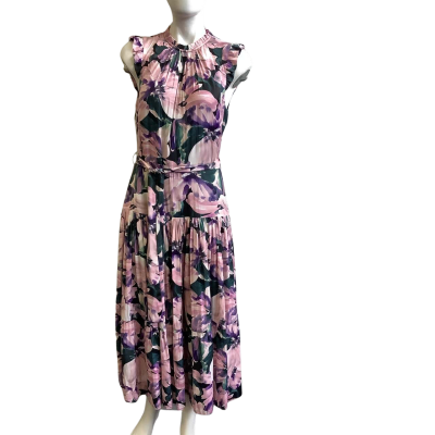 BNWT Portmans Women's Size 12 Sleeveless Maxi Dress Painted Blooms