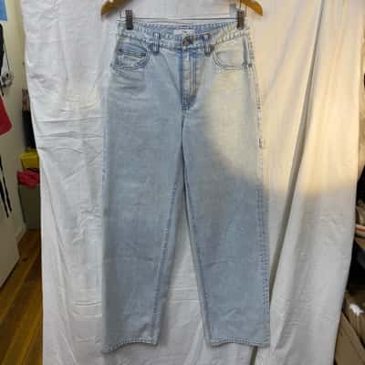 Tibi Paris Womens  Size 24 Straight Leg Jeans Blue 