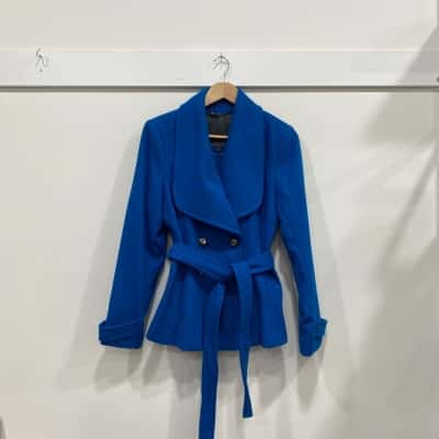 Forever New Womens  Size 14 Winter Coat Blue 