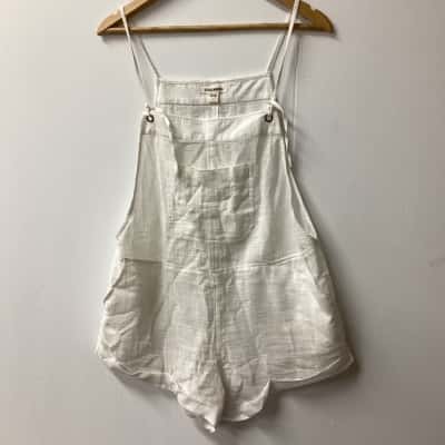 Billabong Womens  Size 12 Sleeveless Playsuit White (g)