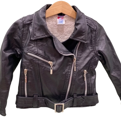  Kids Size 2 Black  Moto/Biker Jacket