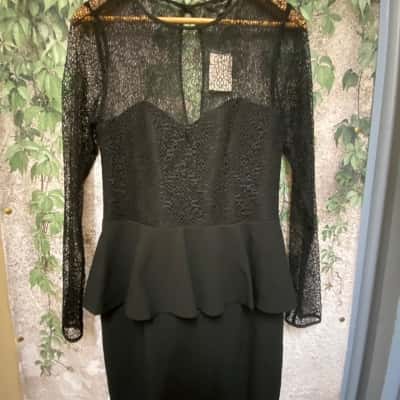 Portmans Womens  Size 12 Black Long Sleeved Dress
