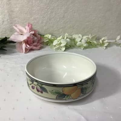 Mikasa Intaglio Garden Harvest Round Ceramic Fruit Bowl