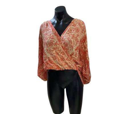 ESTHER &CO  Womens  Size M Blouse Floral / Orange 