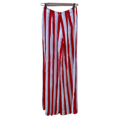 Sass & Bide Womens  Size 36 Wide Leg Pants Red / White 