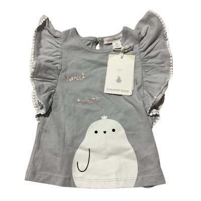 Country Road Babie  Size 00 Top Blue RRP $29.95     HTH2