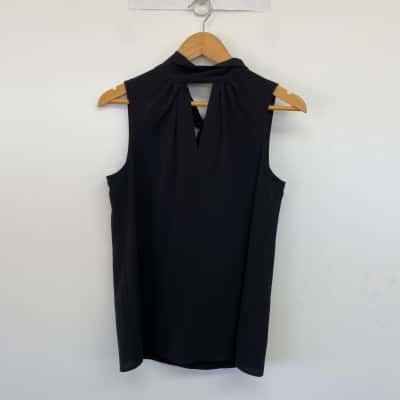 Witchery Black Sleeveless Blouse Top  Size 8 