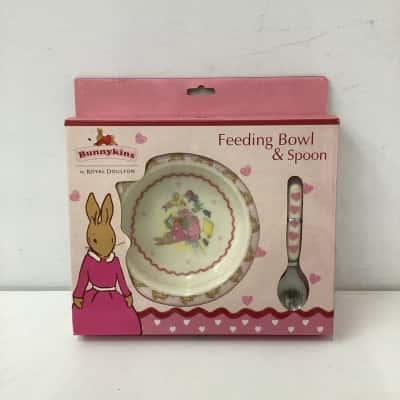 NEW - Royal Doulton Bunnykins Feeding Bowl & Spoon