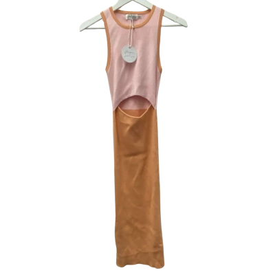 Petal + Pup Womens - Knitted Maxi Dress Peach / Pink - Size S (See size information in description)