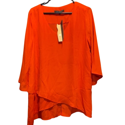 Liz Jordan Womens  Size 16 3/4 Sleeve Shirt Red 