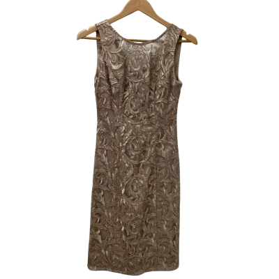 Review Womens  Size 6 Cocktail Dress Gold 