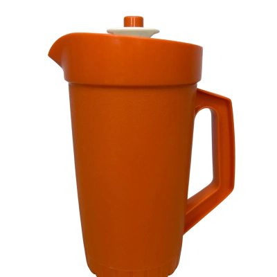 Small Vintage Tupperware Go Between Pitcher Jug Orange Retro Kitchenalia