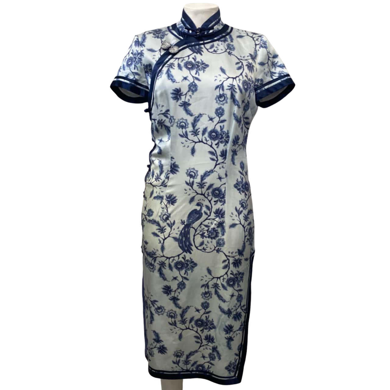 Robe Qipao (paon) Chinoise Pour Enfant - Taille 8 Ans (6-10 Ans) - Coton Mélangé - Neuf Sans étiquette