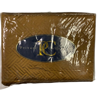 Private Collection Valance King Size Sienna Gold Plain Quilted