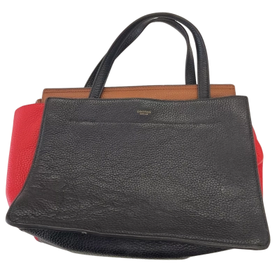 Oroton Womens Handbag Black  / Brown / Orange 