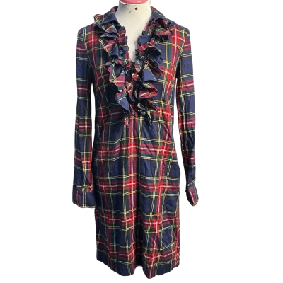 Tommy Hilfiger Womens  Size 6 Long Sleeve Dress Gingham 