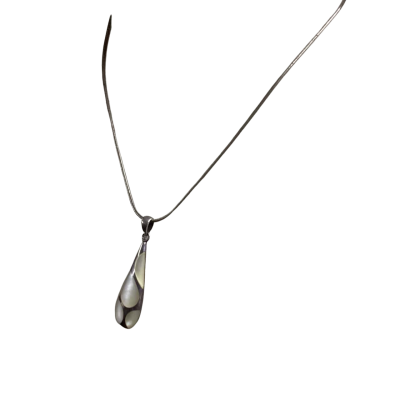925 silver and shell necklace Silver / White 