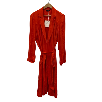 Motto Women's Size 12 Wrap Dress With Belt & Pockets Orange RRP$220