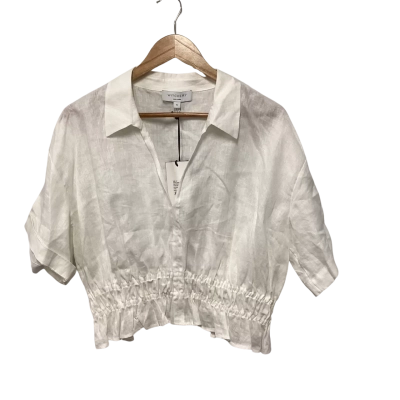 Witchery Womens  Size 16 Short Sleeve Shirt White 