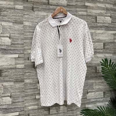 U.S. Polo Assn. Mens  Size 1XL Polo Shirt Navy Blue / Red / White 