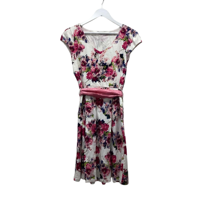 Tulips Size 14 Beautiful floral cotton Cocktail Dress