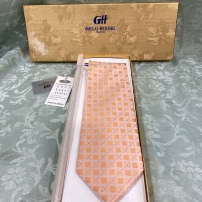  Mens Gelo House Paris Tie Orange 