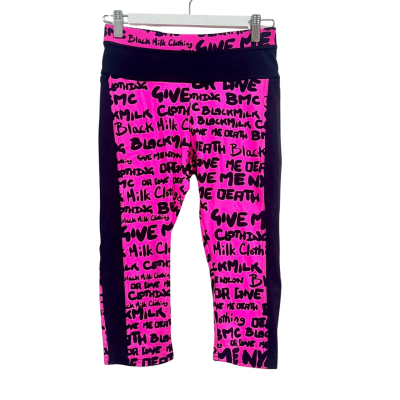 SPRING SALE Blackmilk Hot Pink Blackmilk Patterned Size M 3/4 leggings