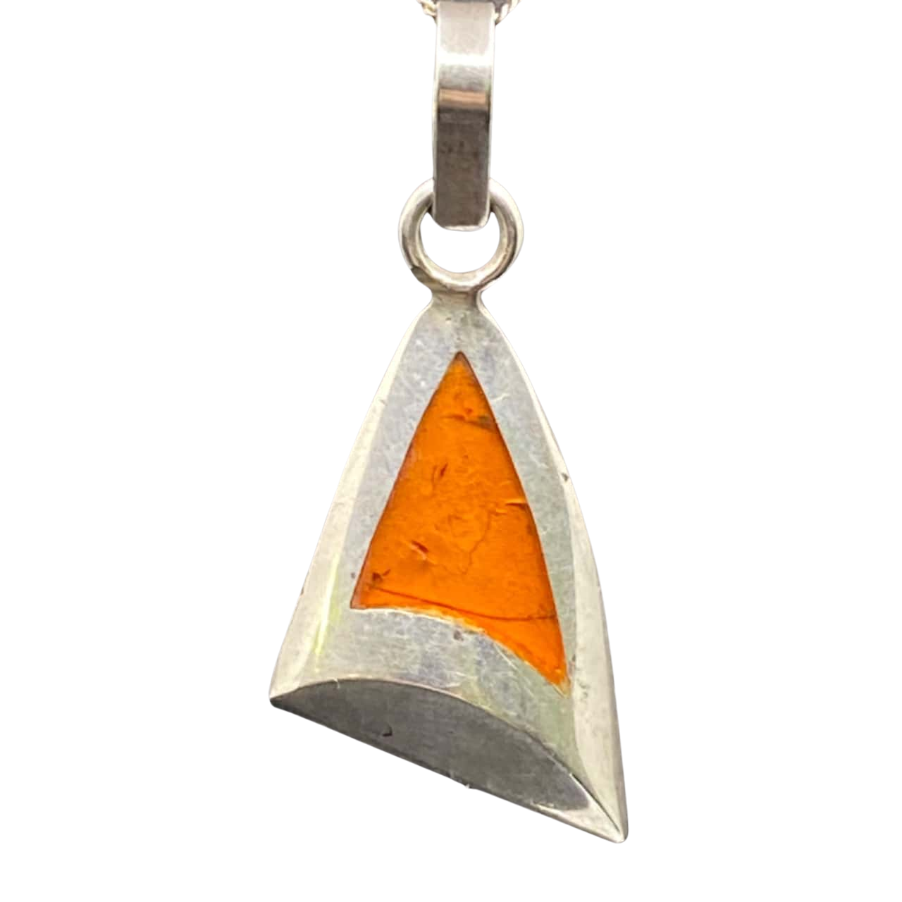 Womens Amber Necklaces Orange / Silver (s)