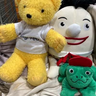 Humpty Dumpty,Big Ted,Fergus Plush x3