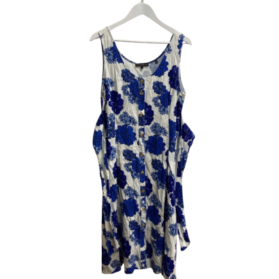 David Lawrence Womens  Size 14 Casual Dress Blue / Floral 