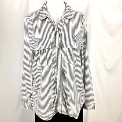Rivers Womens Striped Shirt - Navy/White Size 14