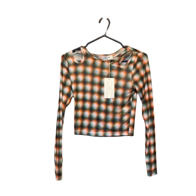 First mśe Womens  Size S Long Sleeve Shirt Green / Orange 