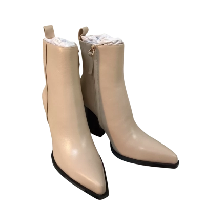 Alias Mae Womens Size 38 Leather Tayla Ankle Boots Cream 