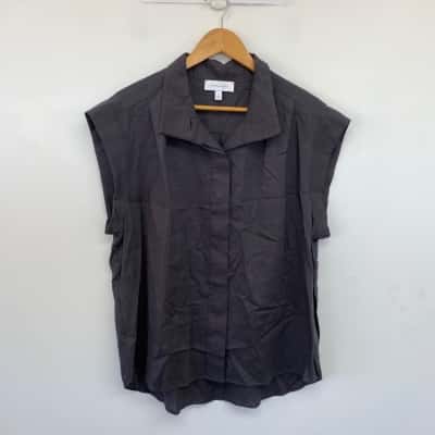 Witchery Grey Sleeveless Shirt Size 14 