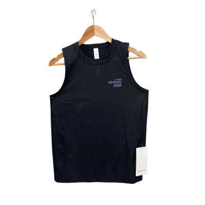 Lululemon Womens  Size 6 Breathable Run Tank Black  RRP $89