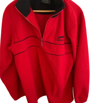 Slazenger Mens  Size S Front Zipper Red 