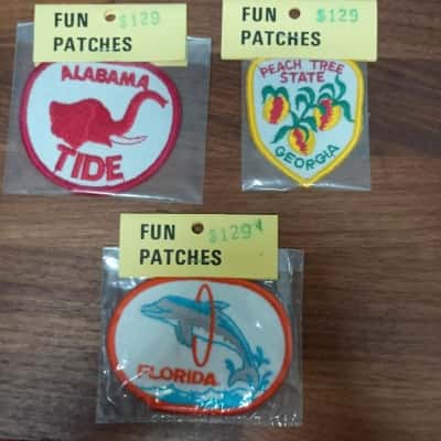 3 x Vintage Iron On / Sew On Badges / Patches -American