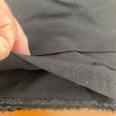 Thin Black Poly Cotton  108 x 200 cm     fab5