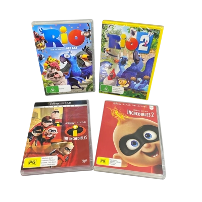Animated Movies on DVD x 4 Bundle 
