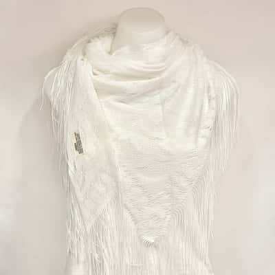 Vtg. Jendi Light Lace Shawl
