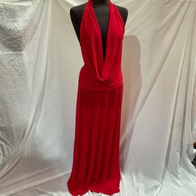 Pepper Mayo  Size 12 Maxi Dress Red 