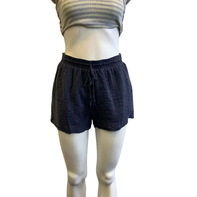 Seed Women's Size 8 Textured Shorts Charcoal  